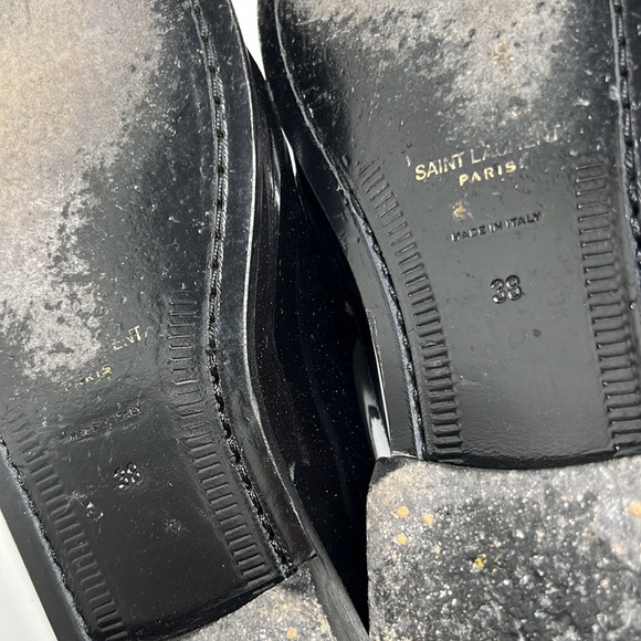 ❌SOLD❌ Saint Laurent Le Loafer Flats in Nero & Blanc Optique 38 - Picture 10 of 10